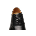 Black genuine leather safety shoes outdoor or office